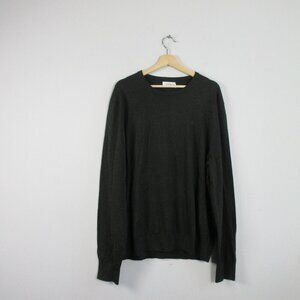 Calvin Klein Men Extra Fine Merino Wool Blend Sweater XL Green Casual Luxury 338